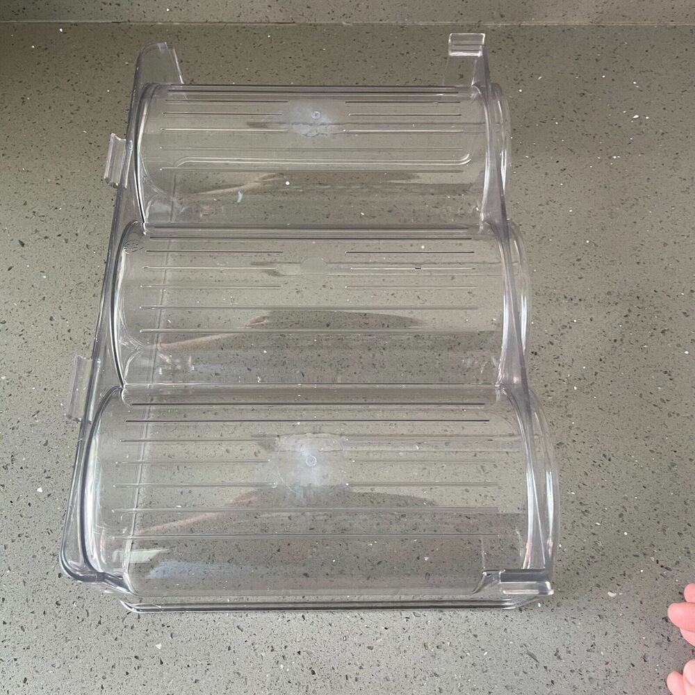 Clear Wine Racks for Refrigerator, Water Bottle Organizer, 3Bottles